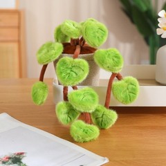 Plush Pothos Plant Decor, 2 Color Options Faux Trailing Greenery Stuffed Home
