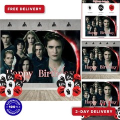 Twilight Birthday Party Decoration Backdrop & Balloons Set 5×3 FT