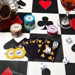 Vibrant Casino Style Table Covers – Foldable 54 x 108 Inch Party Essentials