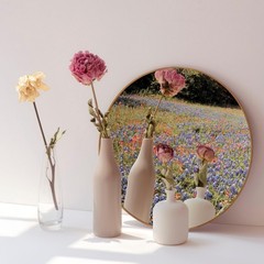 10 PCS Acrylic Round Mirrors Trays Plates Table Centerpieces 10 Inch 25 cm