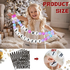 Giant Friendship Bracelet Banner DIY Customizable Birthday Garland with Foam Cir