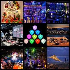 120*Glowing LED Ice Cubes Flash Light For Party Bar Drinks Wine Glass Decorate
