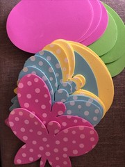 18 pcs Foam Cut Out, Spring Theme Bulletin Board Party Decoration, Quote Bubbles