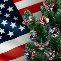 Set of 8 Acrylic Eagle Ornaments for 4th of July – Stunning Hanging Decorations