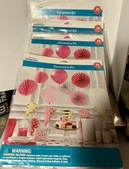 (4) Pink and Gold 35-Piece Decorations Kit by Way to Celebrate Baby Girl Shower