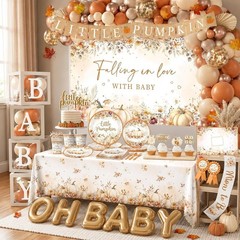 Fall Baby Shower Decorations Set Little Pumpkin/ Falling in Love with Baby NEW