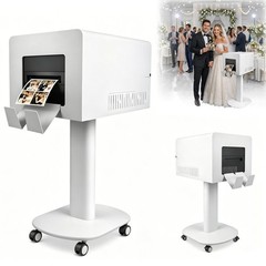 Portable Photo Booth Machine w/Music Sync Light Effects Selfie Booth for Parties