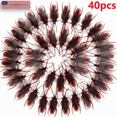 Prank Fake Cockroaches Realistic Cock Roach Joke Gifts Creepy Bug Gag Toys 40PCS