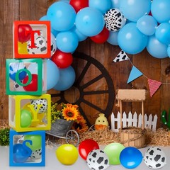 16 Pcs Toy Themed Party Decorations 4 Transparent Balloons Boxes with 12 Funn…