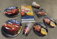 NEW Disney Lightning McQueen Movie party decor Lot- 8 Wrapped Items