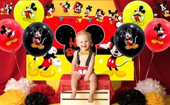 Mickey Mouse Party Supplies 112 Pcs Party Decorations Tableware Balloons Plates