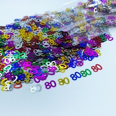 1500 PCS 1.5oz Multicolor 80 Confetti 80th Birthday Anniversary Table Decor