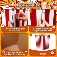 335 Pcs 2 Set Giant Popcorn Boxes Prop 3D Boxes with Balloon Cube Balloon Siz…