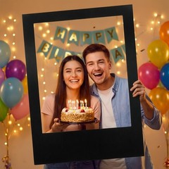 40 x 30 Inch Large Photo Booth Frame Selfie Frame,Black Blank DIY Cutout Prop…
