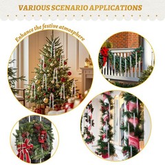 White Christmas Tree Icicles Tinsel Foil Fringe Iridescent 22 Inch 6000 PCS