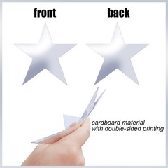 120 PCS Silver Star Cutouts 6 Inch Cardboard Decorations Bulletin Board DIY
