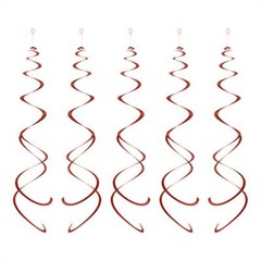 Rose Gold Hanging Swirl Party Decorations Foil Spiral Ceiling Whirls 68cm