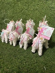 Lot of 4 Amscan Mini Unicorn Piñata Decorations 7.5in Party Decor