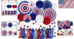 Easy Setup Patriotic Party Decoration Kit – Perfect for July 4th Celebrations