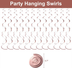 Rose Gold Party Decorations Set – Rose Gold Glittery Happy Birthday Banner, Foil