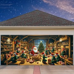 7 X 16 Ft Christmas Garage Door Cover Banner Christmas Garage Door Decorations