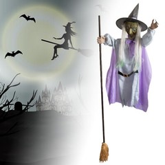 Halloween Animated Hovering Witch Animatronics Halloween Decorations Outdoor AE