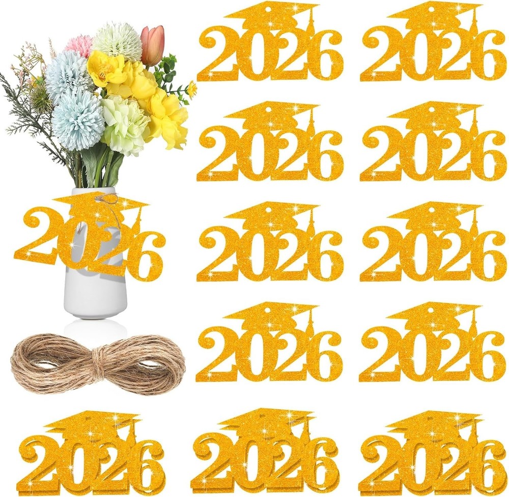 24 Pcs 2026 Graduation Decorations Class of 2026 Graduation Centerpieces for Tab