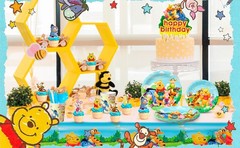 Disney Winnie The Pooh Party Tableware Supplies Birthday Decor Plates Banner Cup