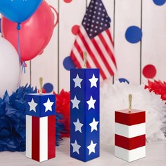 4th of July Fireworks Decorations for Indoor 250th Anniversary USA Patriotic