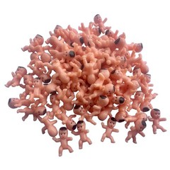 Bouclel Party Decorations Mini Plastic Babies Supplies Shower ice Pink