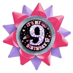 Handmade It’s My 9th Birthday Button, 9th Birthday Button Pins for Girls, Hot