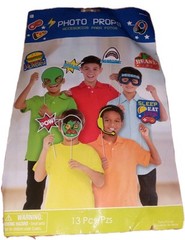 Amscan Photo Props Birthday Kids Boys 13 Pcs New