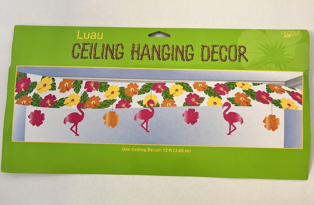 Flamingos Tropical Bird Hawaiian Beach Luau Theme Pool Party Ceiling Decoration