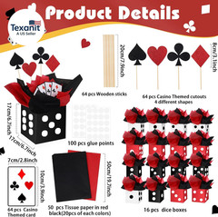 16 Sets Casino Party Decorations Themed Table Centerpieces Casino Night Table Pa