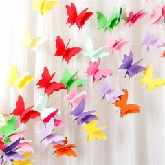 Paper Garland Wedding Butterfly Hanging Party Banner 3d Decor Birthday Baby