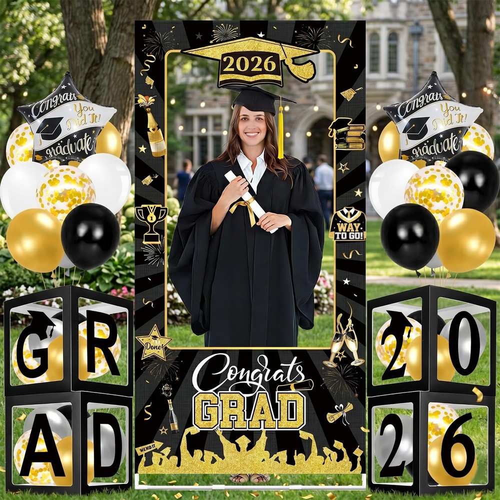 2026 Graduation Photo Booth Props: Graduation Decorations 2026 Set with Gradu…