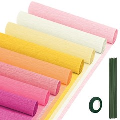 Crepe Paper Streamers 8 Rolls, 10 x 98Inch 8 Pink Colors Crepe Paper Sheets f…