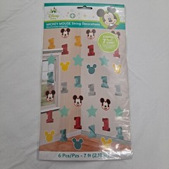 Mickey Mouse String Decorations First Birthday Party 7 Ft Long Six Pieces