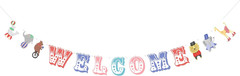 Circus Banner Welcome to the Circus Banner Kids Birthday Party Decorations Anima