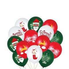 Fecedy MERRY CHRISTMAS Hanging Paper Banner Swirl Streamers Latex Balloons Decor