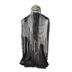 Green Light-Up Standing Pumpkin Man Halloween Decoration 66″ – Morris Costumes