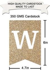 Gold Welcome Banner – Home Decoration, Ready to Hang –