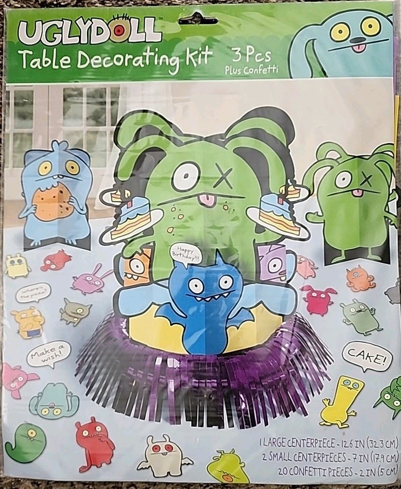 Uglydoll Ugly Doll Table Decorating Kit 3 Pieces Birthday Party Celebration