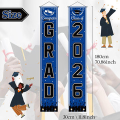 Graduation Decorations 2026 2027 – Blue Congrats Grad Porch Banner for Graduatio