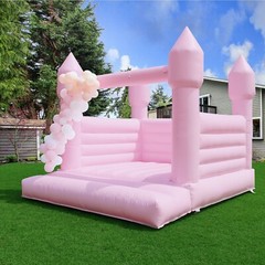 White/ Pink/Black PVC Inflatable Bounce House with Blower For Wedding Birthday