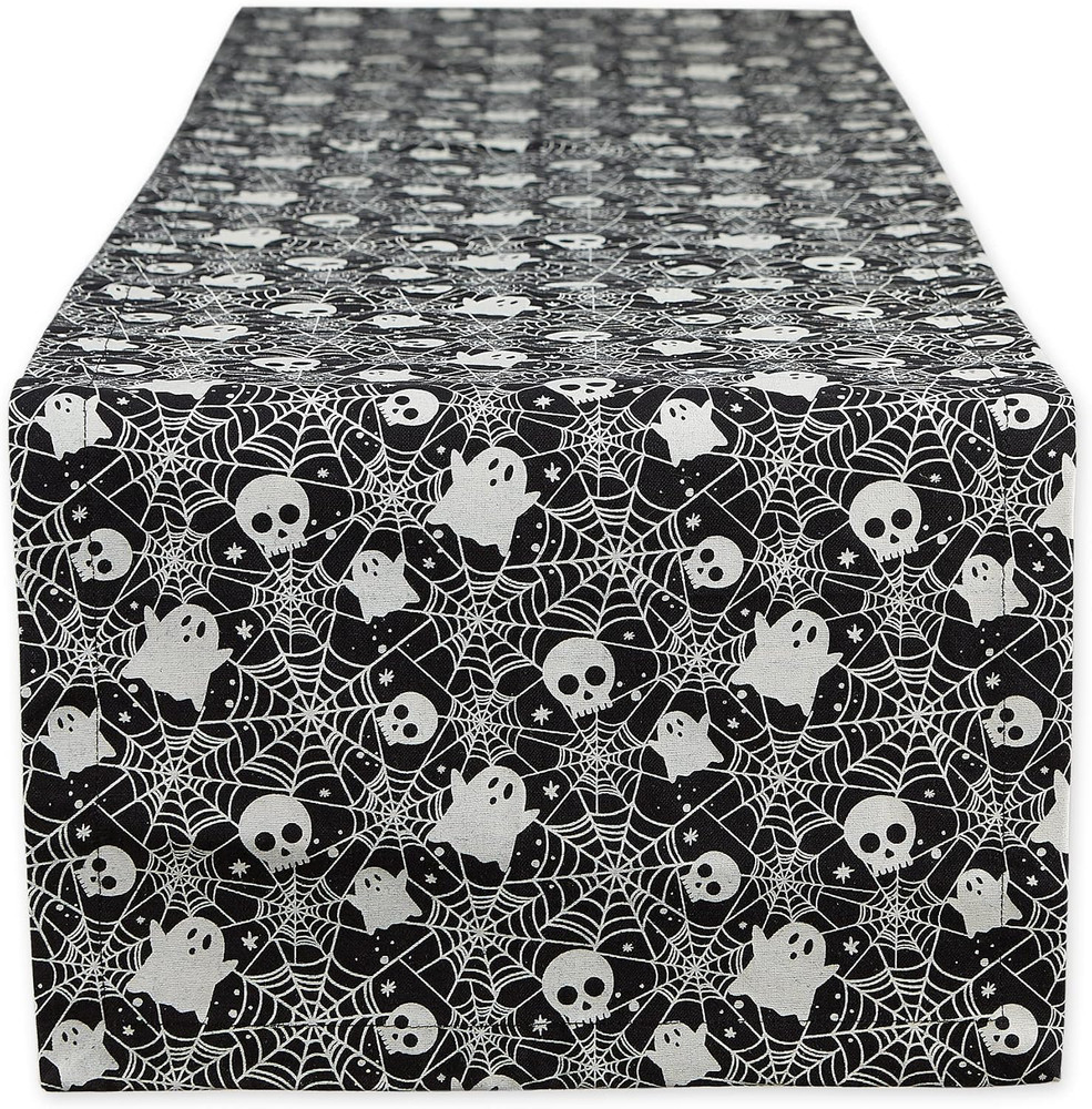 Halloween Party Tabletop Decor, Reusable & Machine Washable Cotton Fabric, Table