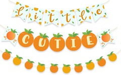 Little Cutie Banner, Cutie Garland,Cutie Birthday Party Decorations,Girl Orange