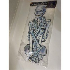 Beistle Jointed Skeleton Halloween Cardboard VTG Die Cut Art print 44″ New 1984