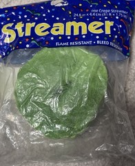 2 New Packs Citrus Green Streamer 181 Feet Total Crepe Paper Bleed Resistant