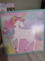 ENCHANTED UNICORN PARTY 12x12in Chalkboard Sign Birthday Decor Bundle Of Four